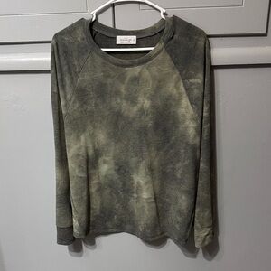 Kaileigh Olive Tie-Dye Long Sleeve Top